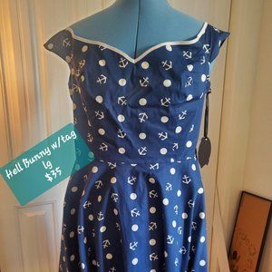 Blue Polka Dotted w/ Anchor